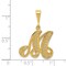 14K Gold Initial M Charm Jewelry FindingKing 28mm Long X 14mm Wide Approx.